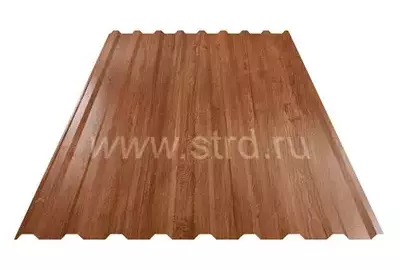 Профнастил МП 20 0.45мм Ecosteel теxture Россия Дуб Металл Профиль