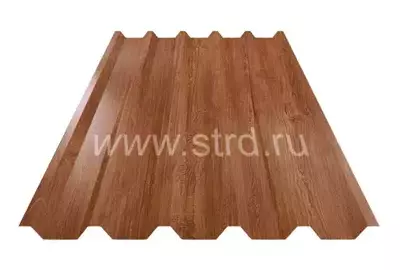 Профнастил C 44 0.45мм Ecosteel теxture Россия Дуб Металл Профиль