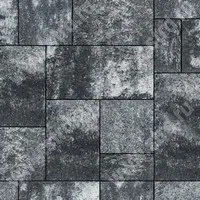Тротуарная плитка Мюнхен Графитовый камень (Stein Black) верхний прокрас на белом / сером цементе основа - серый цемент набор на м2 t=60мм Steingot