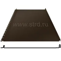 Фальцевая панель Grand Line Кликфальц 542/510мм PurPro 0.5мм RR 32 (коричневый)