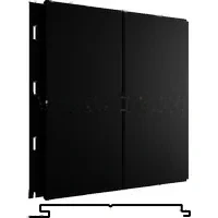 Стеновая панель Вертикаль Line 200*176мм 0.5мм Drap TX Россия в пленке RAL 9005 (черный) Grand Line