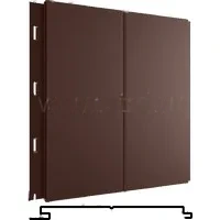 Стеновая панель Вертикаль Line 200*176мм 0.5мм Атлас Россия в пленке RAL 8017 (коричневый) Grand Line