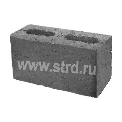 Блок ПКЦ-2 керамзитобетонный Алексин КЗ перегородочный 2-пустотный 390*90*188 D900кг/м3 М35кг/см2