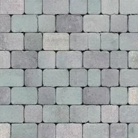 Тротуарная плитка Новая классика 1НКЛ5Ф Колор микс № 3 малахит верхний прокрас на белом / сером цементе основа - серый цемент набор на м2 t=50мм Нобетек