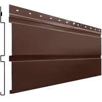 Сайдинг Квадро брус 340*293мм 0.5мм PurPro Россия в пленке RAL 8017 (коричневый) Grand Line