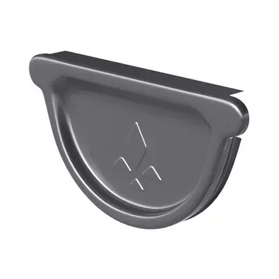 Заглушка Aquasystem 125мм PU двусторонний RAL 7024 (серый)