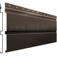 Сайдинг Квадро брус 340*293мм 0.45мм Drap СТ Россия в пленке RR 32 (коричневый) Grand Line