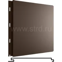 Стеновая панель Вертикаль Classic 200*176мм 0.5мм Drap Россия RR 32 (коричневый) Grand Line