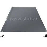 Фальцевая панель Grand Line Кликфальц Mini 340/305мм Drap ТР 0.45мм RAL 7024 (серый)