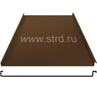 Фальцевая панель Grand Line фальц двойной стоячий 625/550мм Drap ТР 0.45мм RR 32 (коричневый)