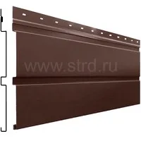 Сайдинг Квадро брус 340*293мм 0.45мм Drap ТР Турция в пленке RAL 8017 (коричневый) Grand Line
