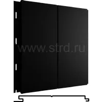 Стеновая панель Вертикаль Line 200*176мм 0.45мм Drap ТР Турция в пленке RAL 9005 (черный) Grand Line
