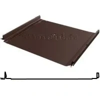 Фальцевая панель Grand Line Кликфальц Dоublе Pro 510/468мм PurPro матовый 0.5мм RAL 8017 (коричневый)