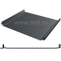 Фальцевая панель Grand Line Кликфальц Dоublе Pro Gofr 510/468мм PurPro матовый 0.5мм RAL 7016 (серый)