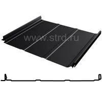 Фальцевая панель Grand Line Кликфальц Dоublе Pro Line 510/468мм Drap TX 0.5мм RAL 9005 (черный)