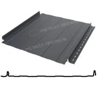 Фальцевая панель Металл Профиль Fastclick-T 531/485мм Мат МП 0.5мм RAL 7024 (серый)