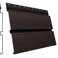 Сайдинг Квадро брус 3D 340*293мм 0.5мм PurPro Россия в пленке RR 32 (коричневый) Grand Line