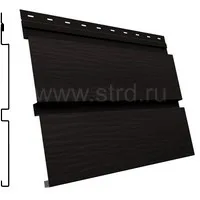 Сайдинг Квадро брус 3D 340*293мм 0.45мм Drap ТР Турция в пленке RAL 9005 (черный) Grand Line