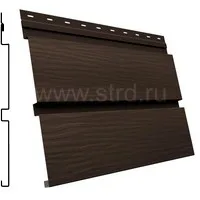 Сайдинг Квадро брус 3D 340*293мм 0.5мм Velur Россия в пленке RAL 8017 (коричневый) Grand Line