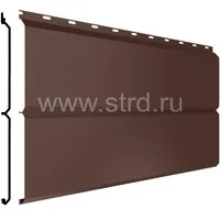 Сайдинг Lбрус XL 360*335мм 0.5мм Purman Россия в пленке RAL 8017 (коричневый) Металл Профиль