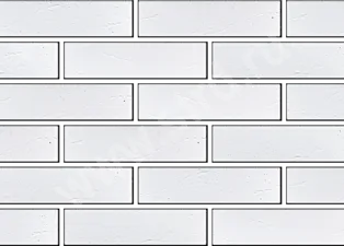 Кирпич облицовочный пустотелый клинкер Обсидиан Белый Вернамо винтаж 250*85*65мм стандартная стенка М300кг/см2 ЛСР