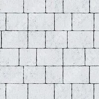Тротуарная плитка Старый город 60 Снежный (Loto Bianca) верхний прокрас на белом цементе основа - серый цемент набор на м2 t=60мм Steingot