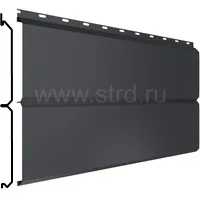 Сайдинг ЭкоБрус New 366*332мм 0.5мм Drap Россия в пленке RAL 7016 (серый) Grand Line