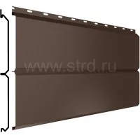 Сайдинг ЭкоБрус New 366*332мм 0.5мм Rooftop Бархат Россия в пленке RR 32 (коричневый) Grand Line