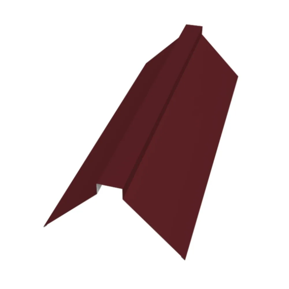 Конек фигурный для фальца для профнастила для металлочерепицы 175*50*175мм сталь 0.5мм Velur 2м Grand Line