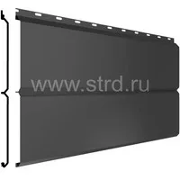 Сайдинг Lбрус XL 360*335мм 0.5мм Valori Россия в пленке Серый Сланец (серый) Металл Профиль