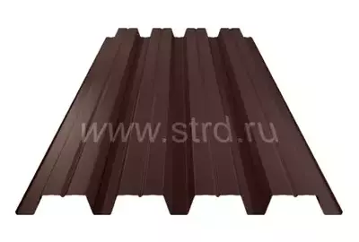 Профнастил Н 60 0.5мм Puretan Россия RAL 8017 (коричневый) Металл Профиль