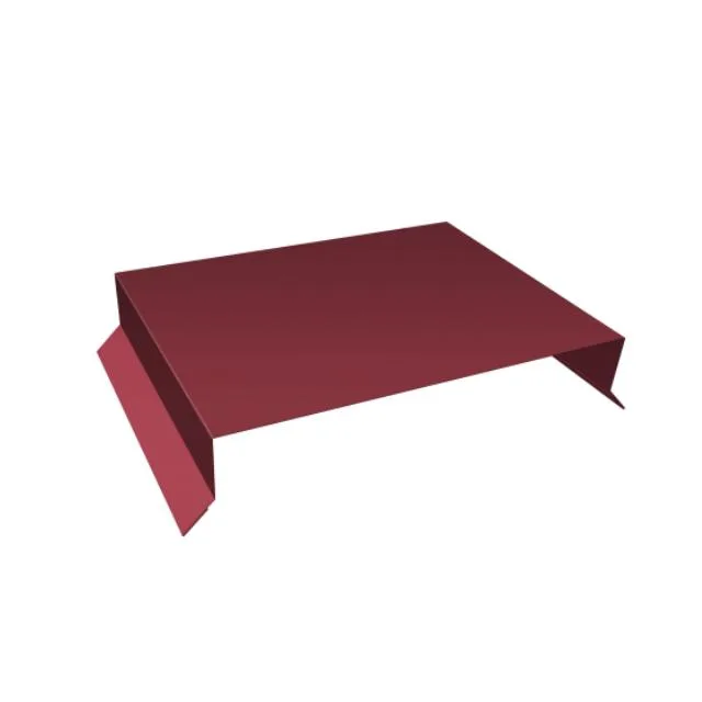 Парапетная крышка прямая для забора для профнастила 200мм сталь 0.5мм Полиэстер 2.5м Grand Line