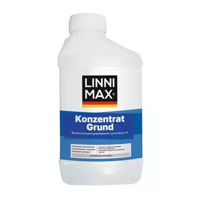 Грунтовка акриловая Linnimax Konzentrat Grund (1:4) / Концентрат Грунт 0.9л
