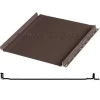 Фальцевая панель Aquasystem Бриз (с подгибом) 530/500мм Rooftop Бархат 0.5мм RAL 8017 (коричневый)