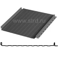 Фальцевая панель Aquasystem Силуэт-8 530/500мм Rooftop Бархат 0.5мм RAL 7016 (серый)