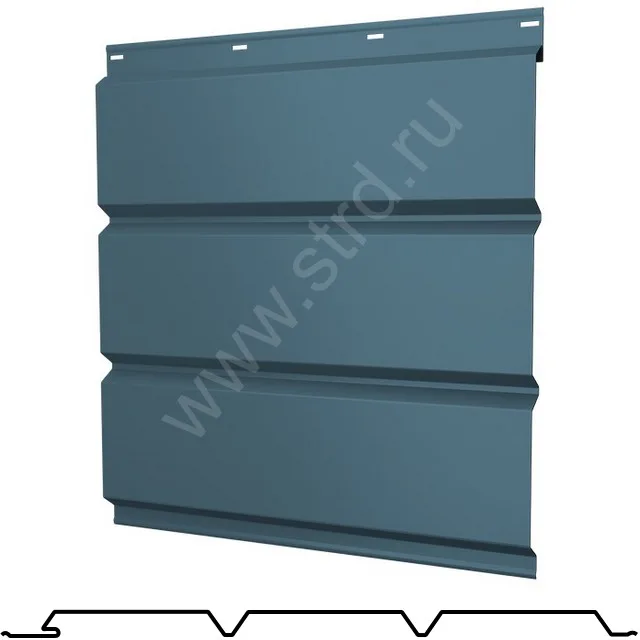 Софит тройной сплошной Классик сталь 0.45мм Drap TX 326мм RAL 5024 (голубой) Grand Line