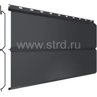 Сайдинг ЕвроБрус 367*345мм 0.5мм Rooftop Бархат Россия RAL 7016 (серый) Stynergy