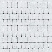 Тротуарная плитка Классика арко Снежный (Loto Bianca) верхний прокрас на белом цементе основа - серый цемент набор на м2 t=60мм Steingot