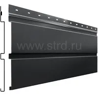 Сайдинг Квадро брус 340*293мм 0.5мм Полидэкстер Россия RAL 7016 (серый) Grand Line