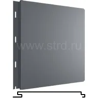 Стеновая панель Вертикаль Classic 200*176мм 0.5мм Полидэкстер Россия в пленке RAL 7024 (серый) Grand Line