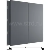 Стеновая панель Вертикаль Line 200*176мм 0.5мм Полидэкстер Россия в пленке RAL 7024 (серый) Grand Line